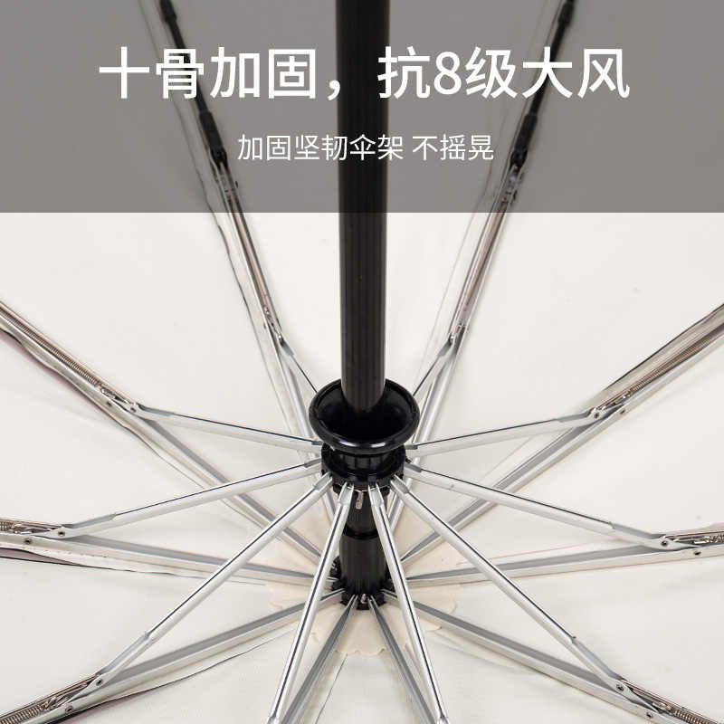 双层暴雨专用男自动太阳伞防风遮阳折叠晴雨伞两用女防晒防紫外线