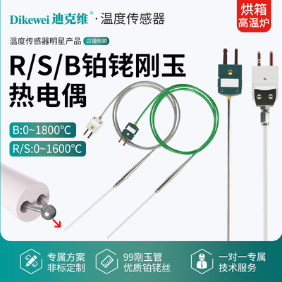 R/S型B型铂铑热电偶0-1800度99刚玉管热电阻高温炉测温温度传感器