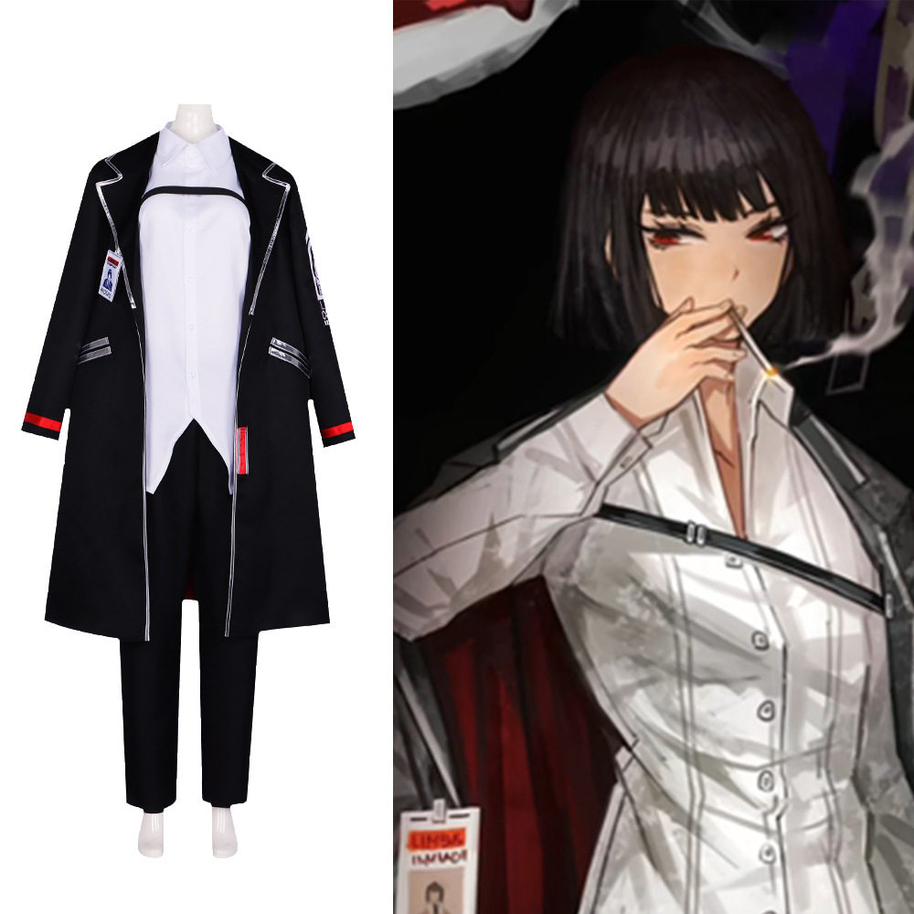 边狱巴士公司cos服鸿璐浮士德良秀长款游戏全套黑色制服cosplay服