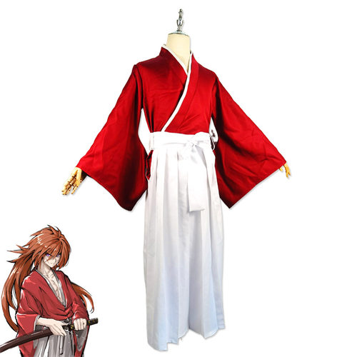 浪客剑心绯村剑心cos服男红色剑道和服cosplay动漫漫展日漫同款