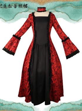 维多利亚cos宫廷礼服PartyDress蕾丝蓬蓬裙cosplay万圣节表演服