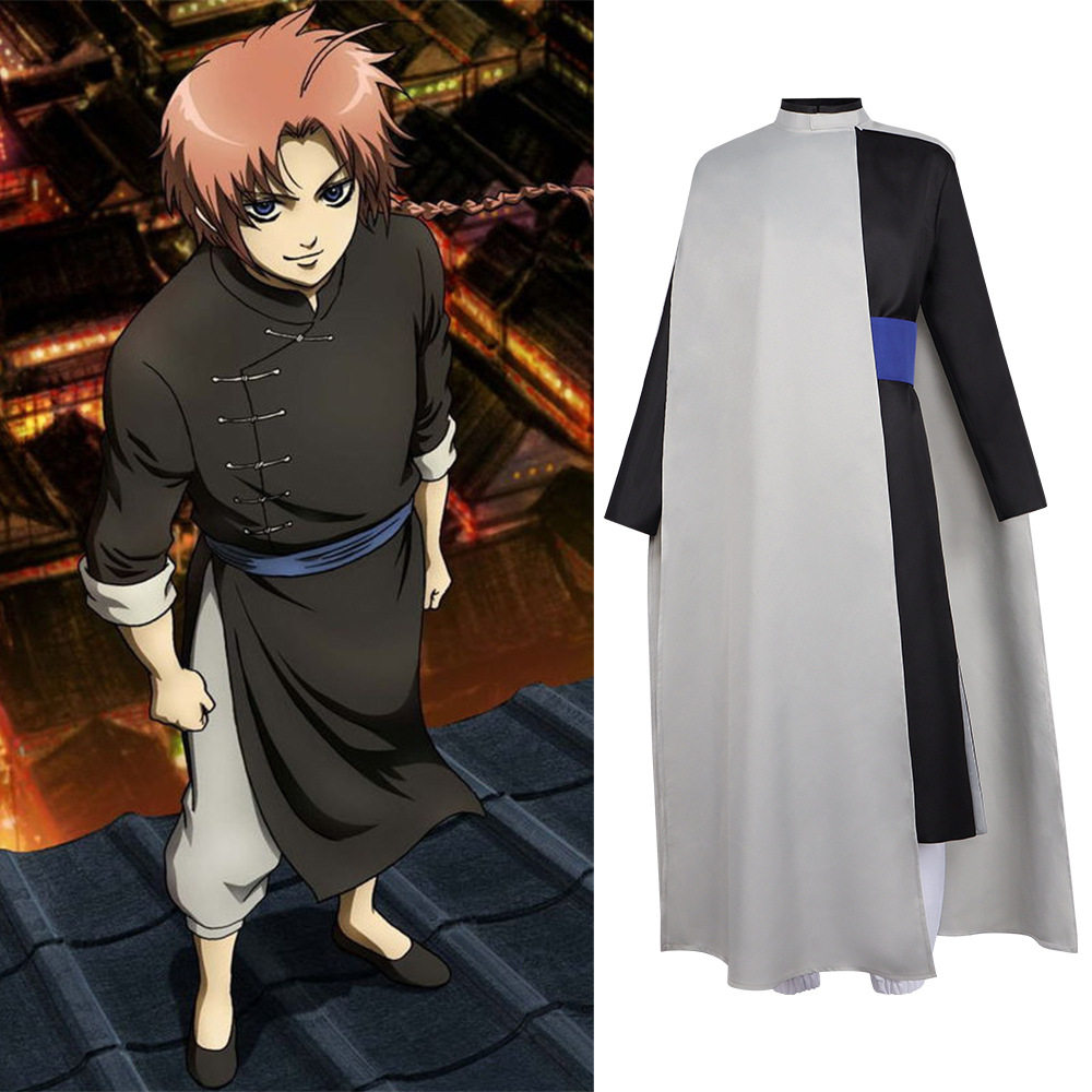 银魂cos服夜兔神威银魂黑色长衫角色同款cosplay二次元动漫表演服
