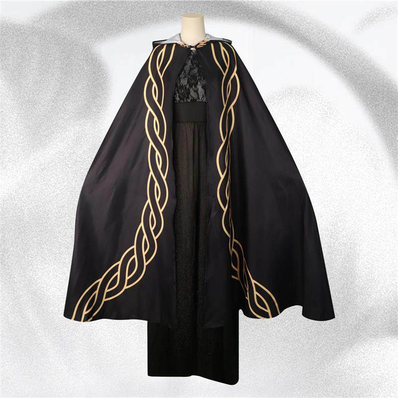 中世纪cos章鱼带帽斗篷披风连衣裙万圣节cosplay动漫舞台演出服