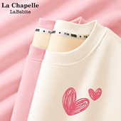 上衣儿童冬装 洋气中大童童装 2026新款 拉夏贝尔女童加绒卫衣秋冬款