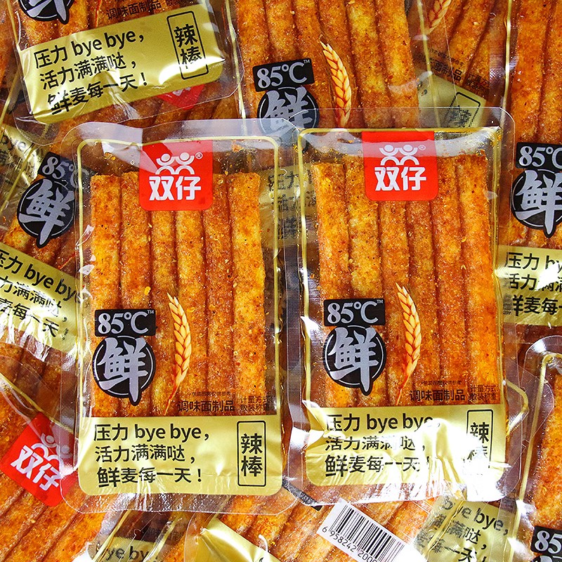湖南特产85℃鲜辣棒辣条辣皮辣片面筋独立小包装零食散称袋装