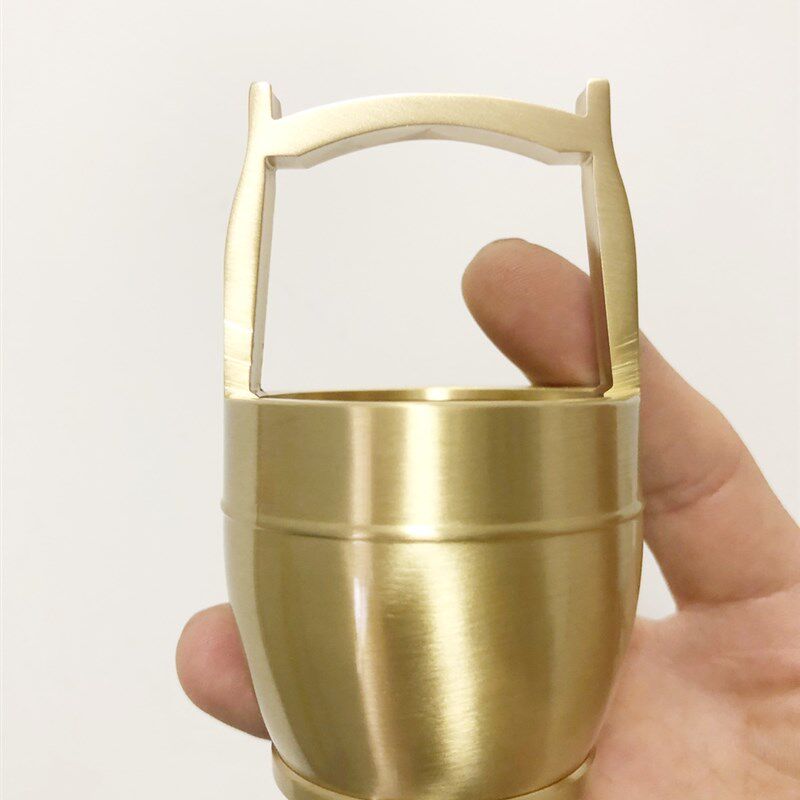 速发黄铜一桶金招财小品器工艺铜摆件黄铜水桶会销礼品铜器地摊精
