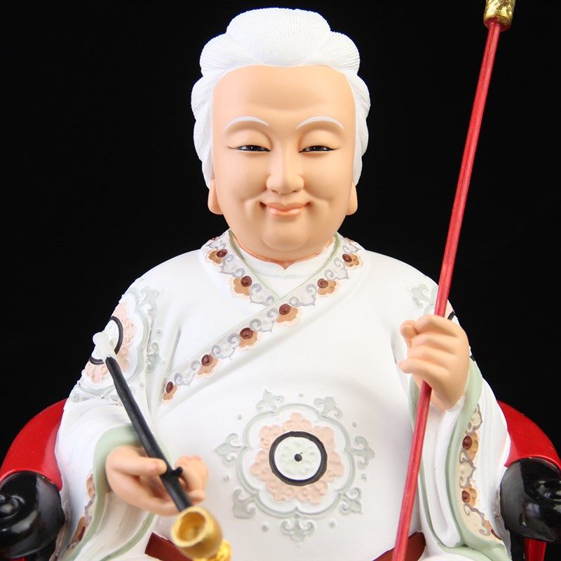 新品白老太太白老太爷神像白衣供奉居家家用佛像家像树脂摆