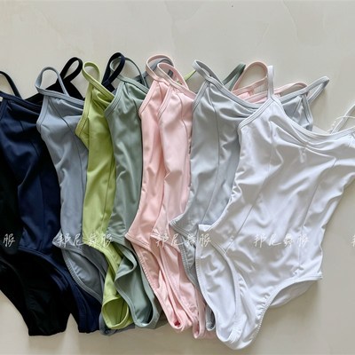 速发小艺考体服舞蹈超儿童练功服体操服服高胯吊带芭蕾舞形体服