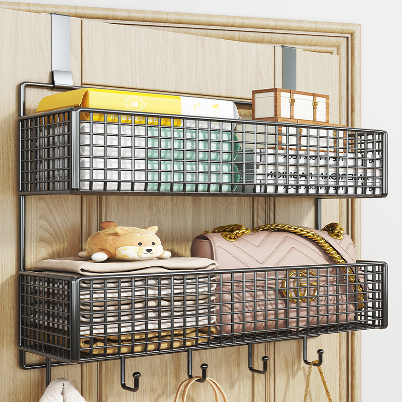 速发门用挂钩免打孔门上置物架门后神衣架多层收纳架家后收纳挂器