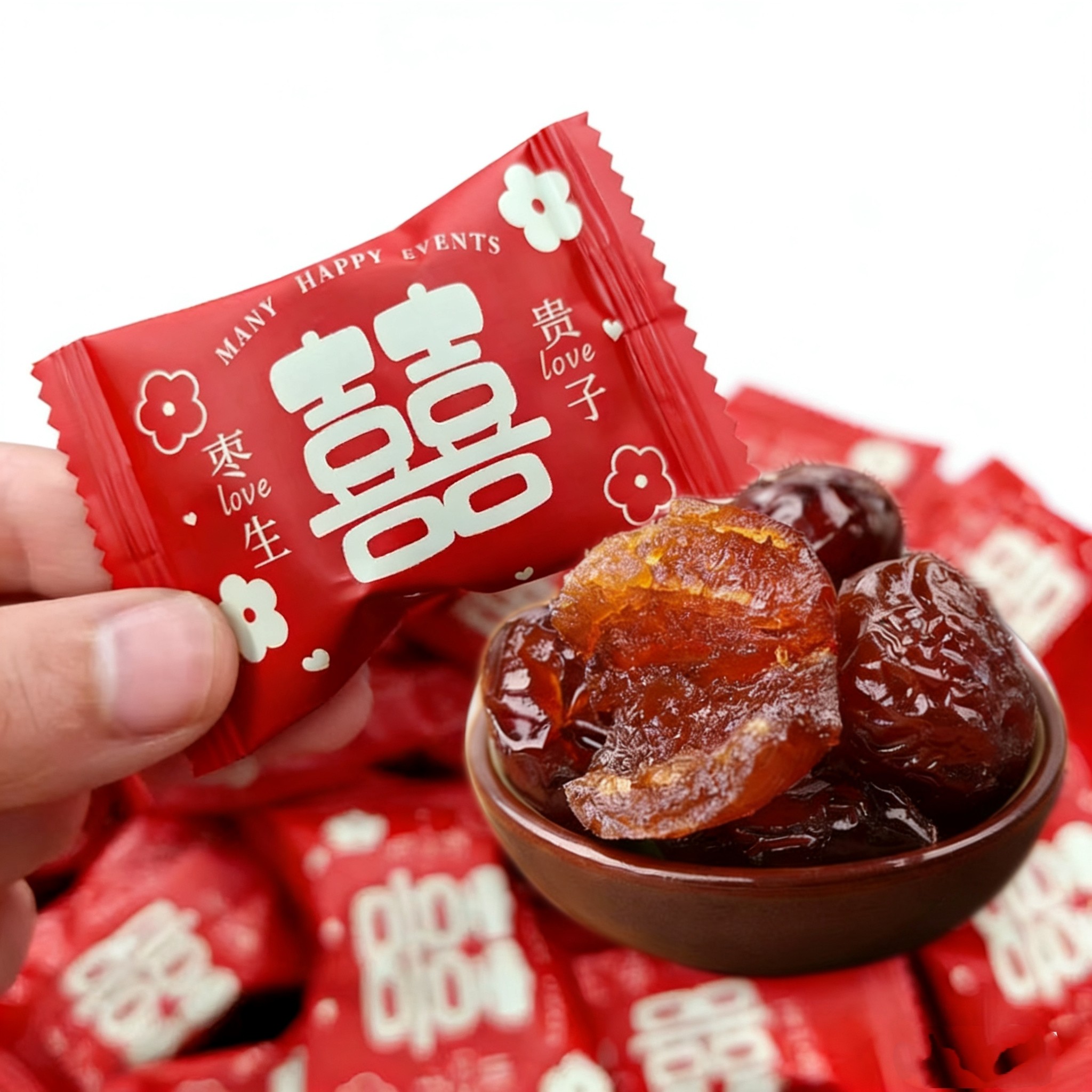 阿胶枣无核蜜枣散装婚礼喜糖枣子早生贵子独立包装零食糖果批发