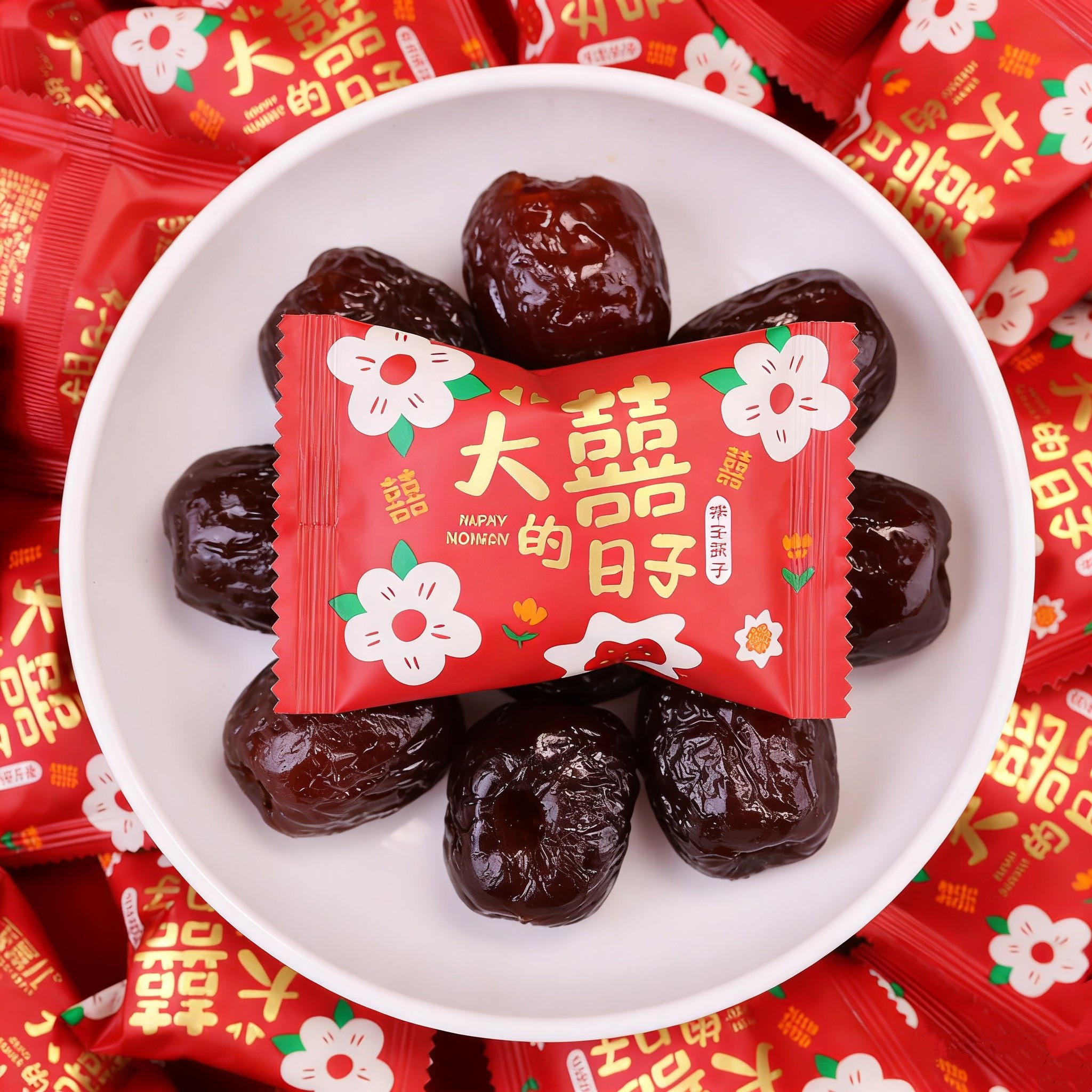 结婚喜糖枣子枣生贵子无核蜜枣阿胶枣喜枣糖果国订婚婚礼独立包装