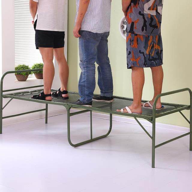 折叠钢丝单人床钢丝床铁丝床加厚老式一米铁艺拆折叠床家用款结实