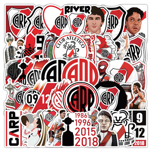 156张RIVER PLATE足球队贴纸涂鸦个性手绘足球迷滑板头盔装饰贴