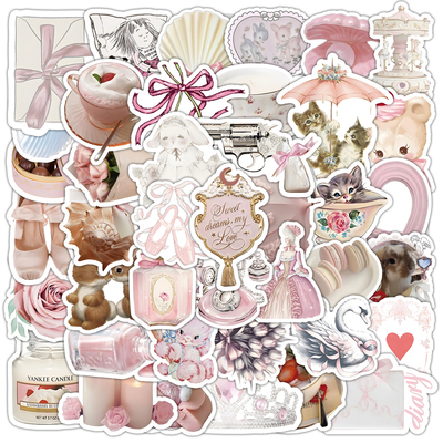 849张ins风韩系贴纸coquette文艺高颜值手机行李箱手帐本diy装饰