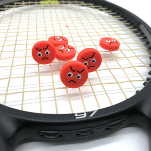 卡通中国心可爱趣味防震条红怒火 匀发网球拍避震器硅胶减震器个性
