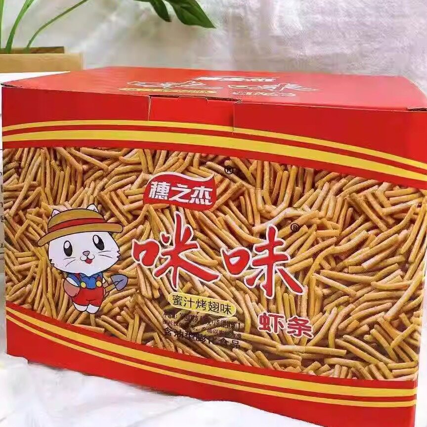 咪咪虾条33g内含跳跳糖8090怀旧零食办公室休闲膨化小吃