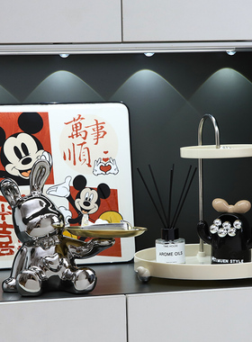 速发熊入户门装关摆件轻奢高架收纳置物档客厅鞋柜家居玄饰品