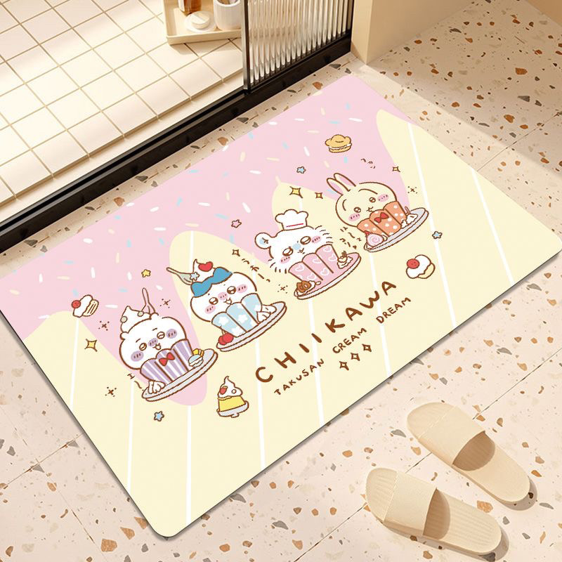 吉伊卡哇chiikawa硅藻泥浴室垫吸水地垫入户厨房防滑耐脏脚踩地毯,居家布艺,地毯,淘宝优惠券,粉丝福利购,淘宝优惠卷