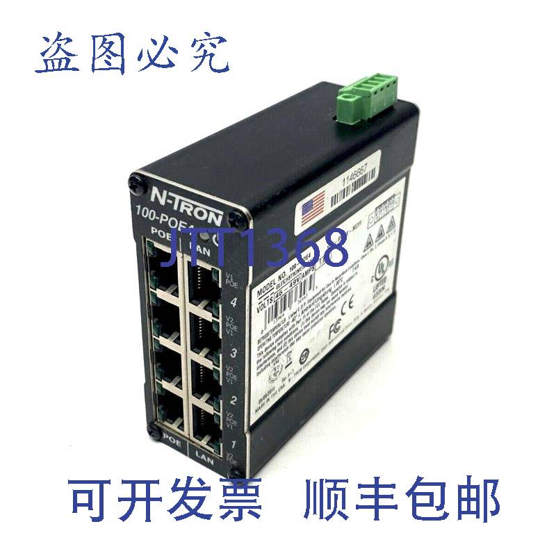 原装供应N-TRON 100-POE4 工业以太网电源注入器 45-49V 4 端口 1