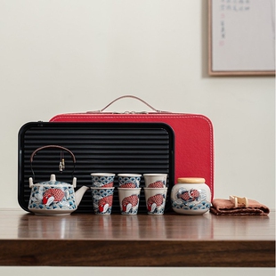 中式老段泥提梁壶功夫茶具年会套装企业活动节庆伴手礼品LOGO礼盒