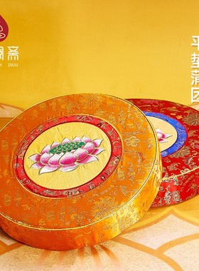 速发拜垫垫佛垫 庄严品家用礼佛垫圆形祥头跪拜吉磕莲花供佛蒲团