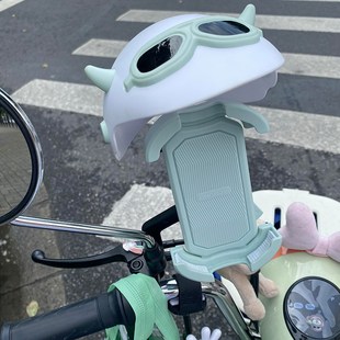 速发电动震挡雨帽自行车摩托车车防防抖骑行导航2024新款