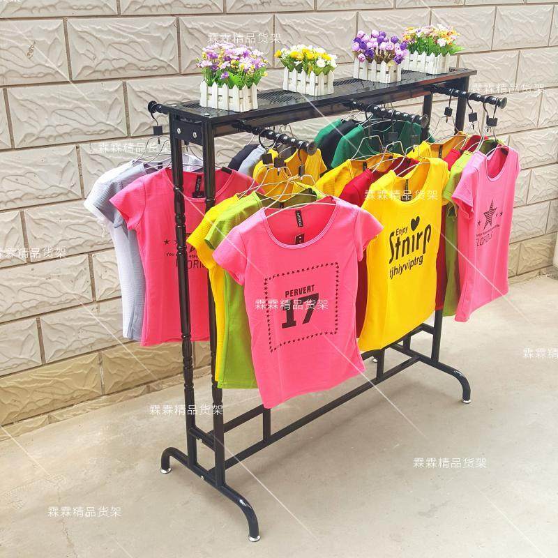 速发服装正店挂展示架落地正挂双面展示挂衣架童装双杠挂衣服架子