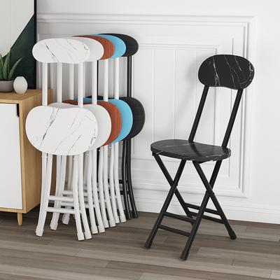 速发子宿椅子家用餐椅懒人便携休闲凳折靠背椅叠舍电脑椅简约折叠