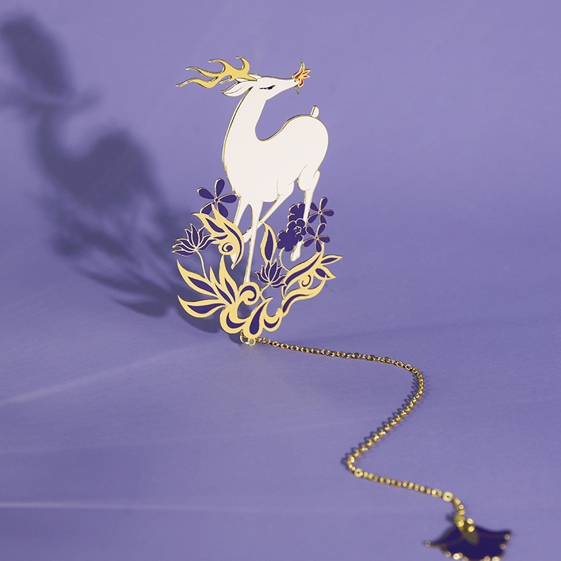 速发九色鹿金属镂空书签念念礼物学生老师毕业送礼文艺义纪意纪敦