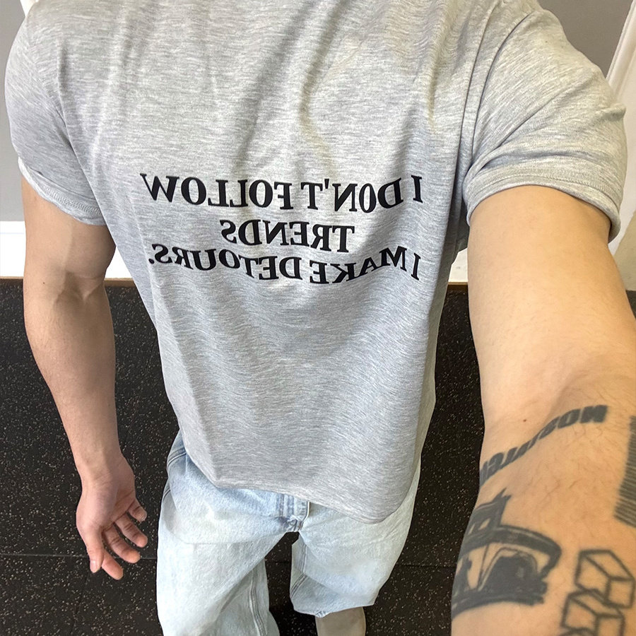 【现货秒发】Outedge“我不关注趋势”短袖精梳棉标语印花短袖夏