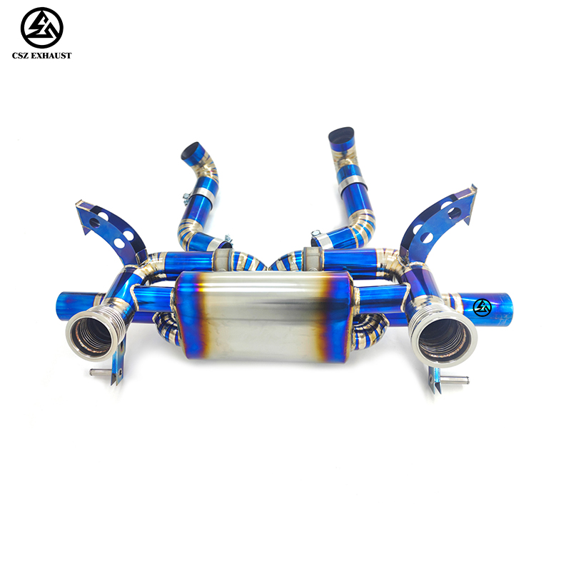 CSZ汽车改装适配奥迪R8 4.2L 5.2L V8 V10钛合金阀门排气双边单出