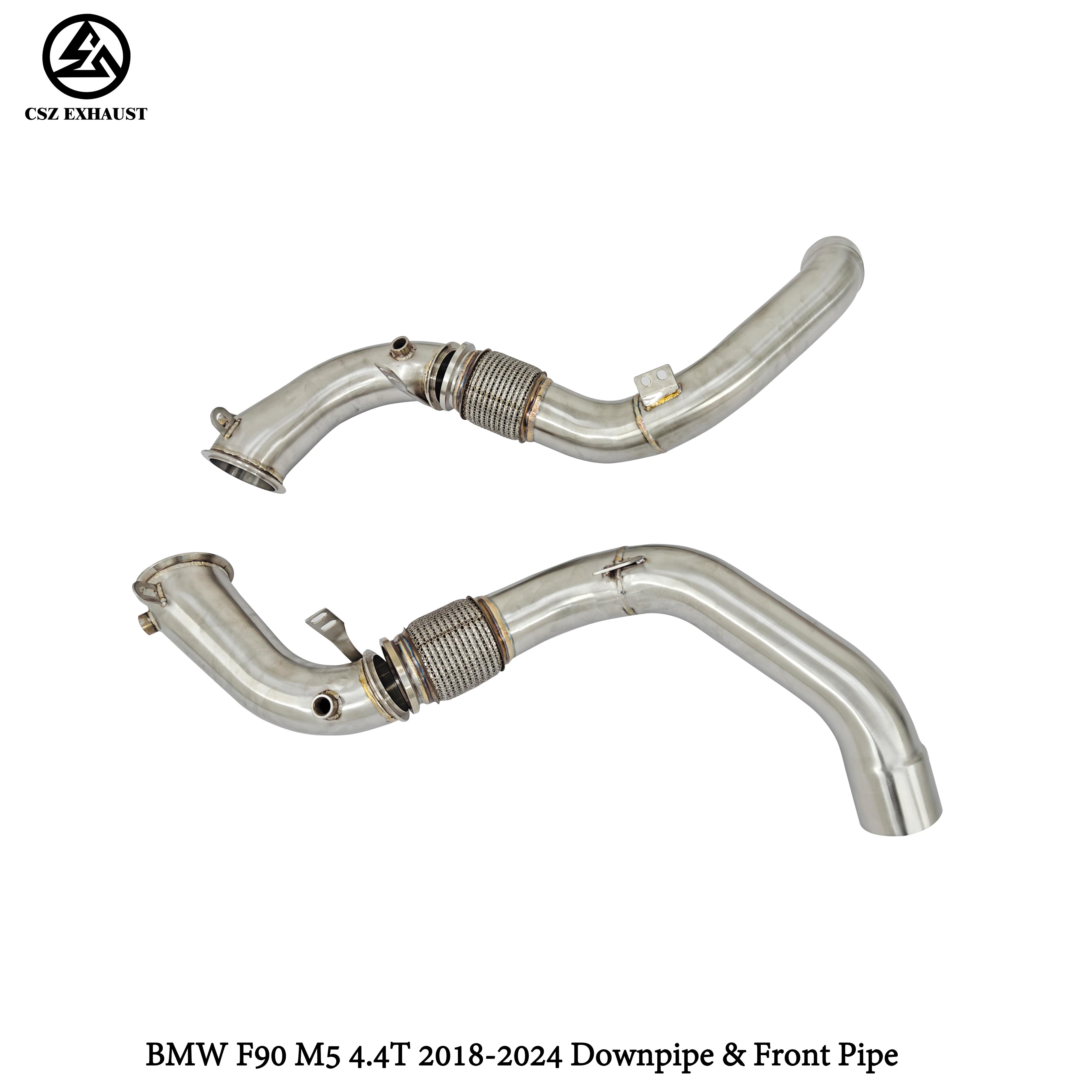 汽车改装适配于18-24款宝马F90 M5 4.4T不带OPF 一体车型前段头段