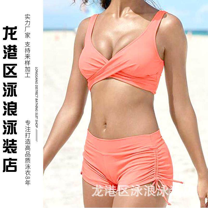 women suit swimming spring hot boxer bikini two-piece sexy