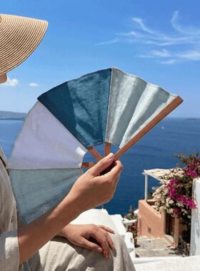 Hand Fan Embroidered Spanish Folding Fan Vintage Multipurpos