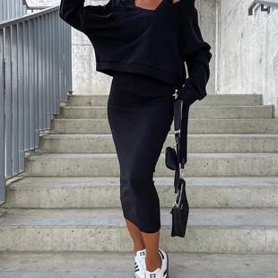 neck hooded Sleeveless short vest sweatshirt top dress