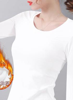 winter black long fit women slim -shirts underwear neck