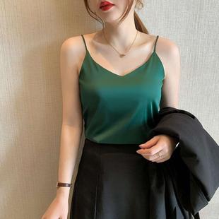 outer loose for Satin wear camisole sleeveless women silk