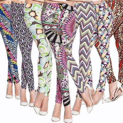 Slimming digital leggings skinny pants pencil womens