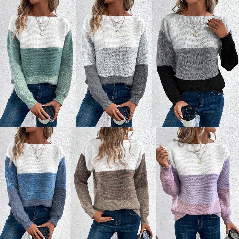 sweater sweater color knitted thick matching Womens loose