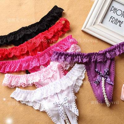 pants sexy beaded temptation thong girl crotch ladies