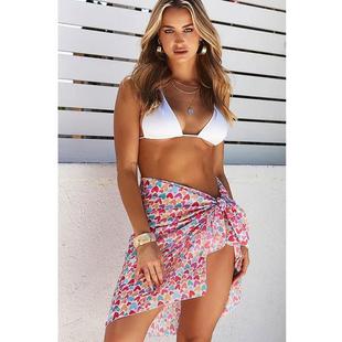 beach three sexy piece Mesh bikini swimsuit