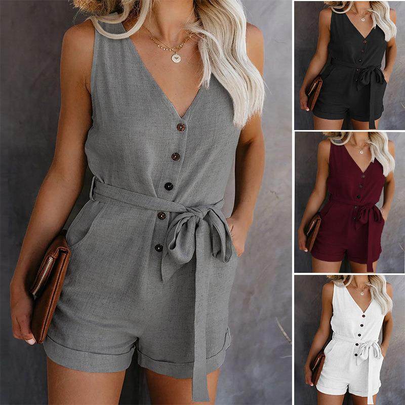 rompers wide summer elegance women sleeveless with jumpsuit