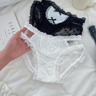 pure ladies value female bow cotton high lace underwear