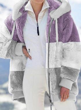 plush zip fleece outerwear fur coats jackets winter autumn