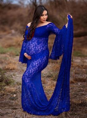 dress photography dress fluttering women pregnant tail long