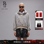 宽松简约休闲街头风卫衣连帽衫 R13 2026早春新品