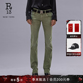 TOBI 复古百搭长裤 低腰修身 R13 显瘦直筒牛仔裤 女