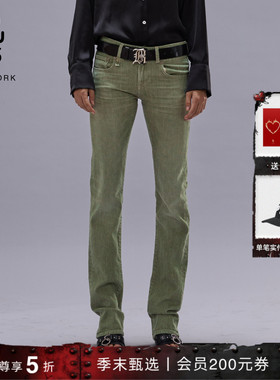 R13 TOBI 复古百搭长裤低腰修身显瘦直筒牛仔裤女