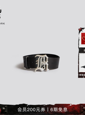 【明星同款】R13 复古朋克黑色Choker皮质项圈项链