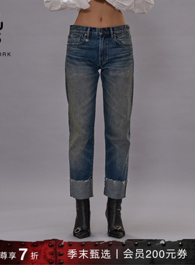【季末甄选】R13 ROMEO 中腰直筒赤耳卷边牛仔裤